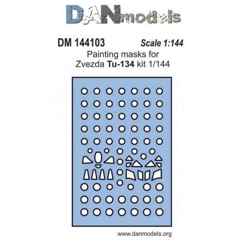 Декали Маска для модели самолета Ту-134 (Zvezda) 1:144
