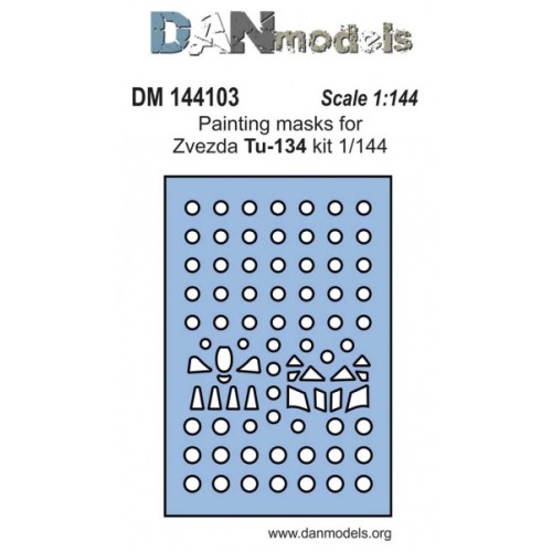 Декалі Маска для модели самолета Ту-134 (Zvezda) 1:144