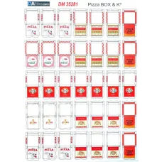 Матеріал для діорам з паперу: упаковка для піци, попкорну та китайської їжі 1:35