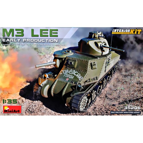 Бронетехника и артиллерия Танк M3 Lee, раннего выпуска с интерьером 1:35