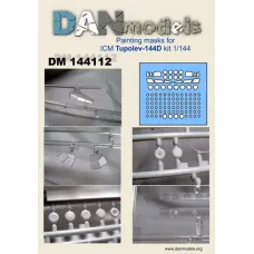Маска для моделі літака Ту-144Д від ICM 1:144