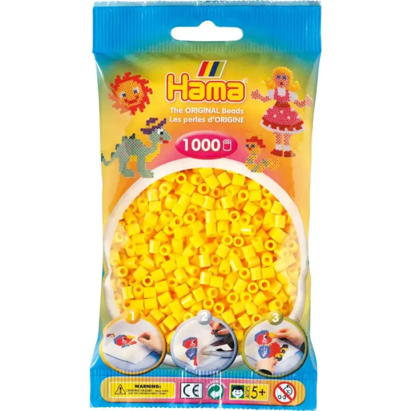 Термомозаїка HAMA Набір жовтих намістин Midi 5+, 1000шт