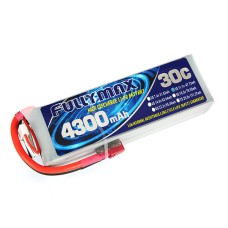 Аккумулятор Fullymax 11.1V 4300mAh Li-Po 3S 30C T-plug