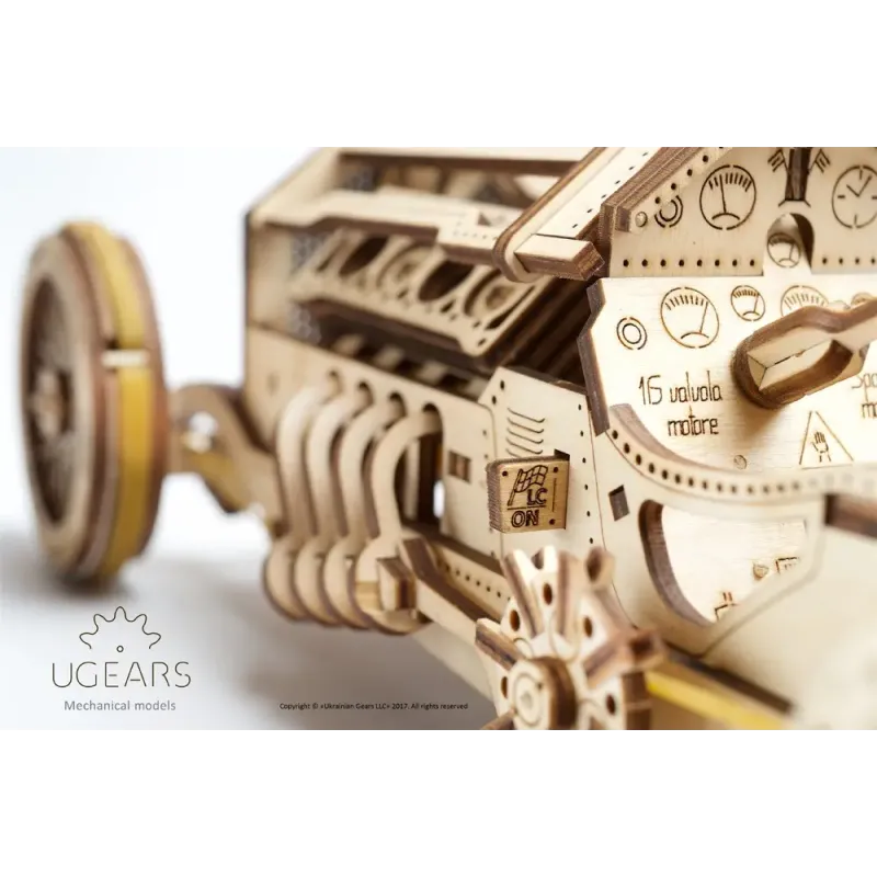Трехмерный пазл Ukrainian Gears Спорткар U-9 Гран-при (70044)