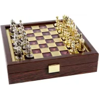 Шахматы Manopoulos Византийская империя в деревянном футляре 20 х 20 см (SK1RED)