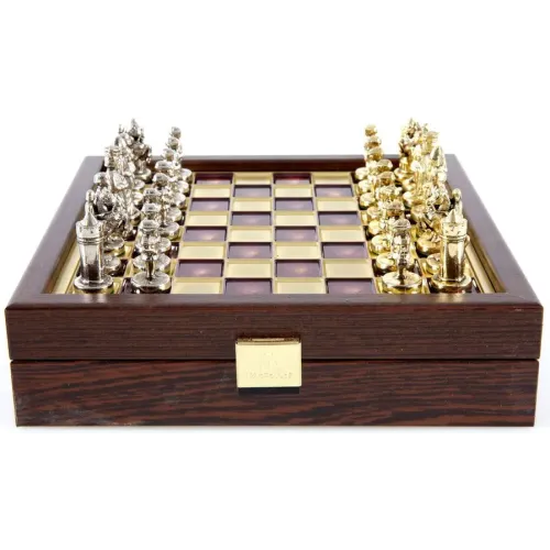 Шахи Шахи Manopoulos Візантійська імперія в дерев'яному футлярі 20 х 20 см (SK1RED)