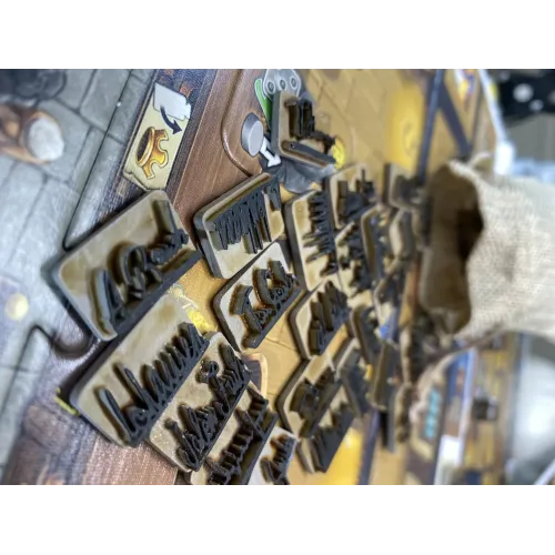 Игровые элементы Таверни Тіфенталя. Набір преміальних токенів підписів (40+4 шт.)