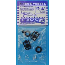 Резиновые колеса для самолета Bf 109 E(C,D), версия А 1:48