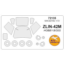 Маска для модели самолета Zlin-42M (Hobby Boss) 1:72