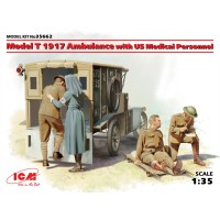 Санитарный автомобиль: Модель Т 1917г. с медицинским персоналом США 1:35