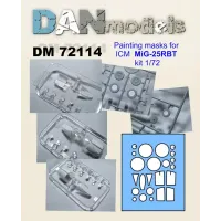 Маска для моделі літака МіГ-25РБТ (ICM) 1:72