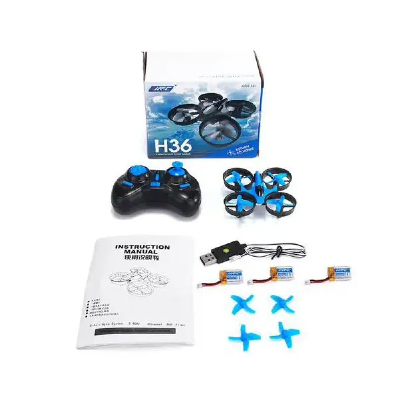 Квадрокоптер JJRC H36 mini (синий) с 3мя аккумуляторами