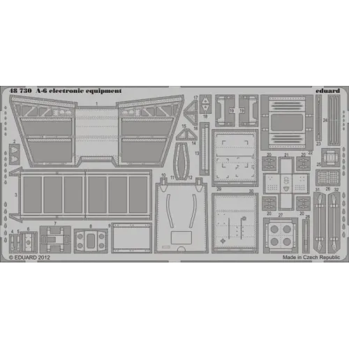 Фототравлення Фототравление 1/48 А-6 электронное оборудование, рекомендовано для KIN (EDU-48730) Масштаб: 1:48
