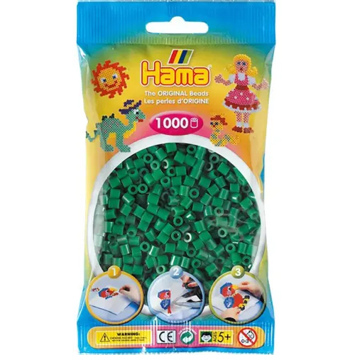 Термомозаика Термомозаїка HAMA Набір зелених намістин Midi 5+, 1000шт