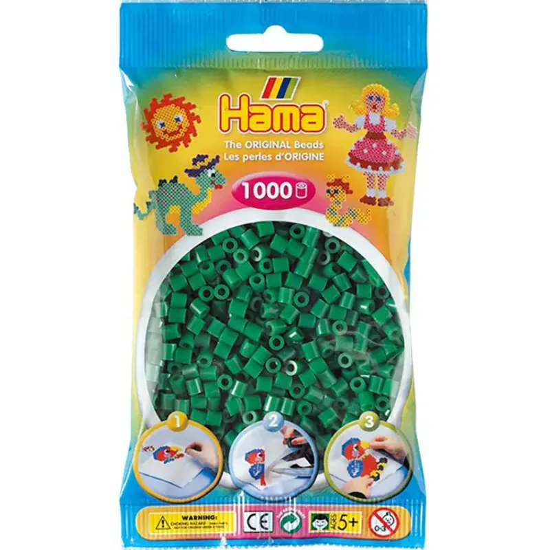 Термомозаїка HAMA Набір зелених намістин Midi 5+, 1000шт