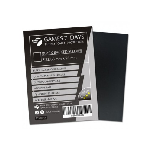 Протектори Протектори для карт Games7Days (66 х 91 мм, MTG, 100 шт.) Black (PREMIUM)