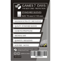 Протектори для карт Games7Days (70 х 110 мм, Magnum Ultra-Fit, 100 шт.) (STANDART)
