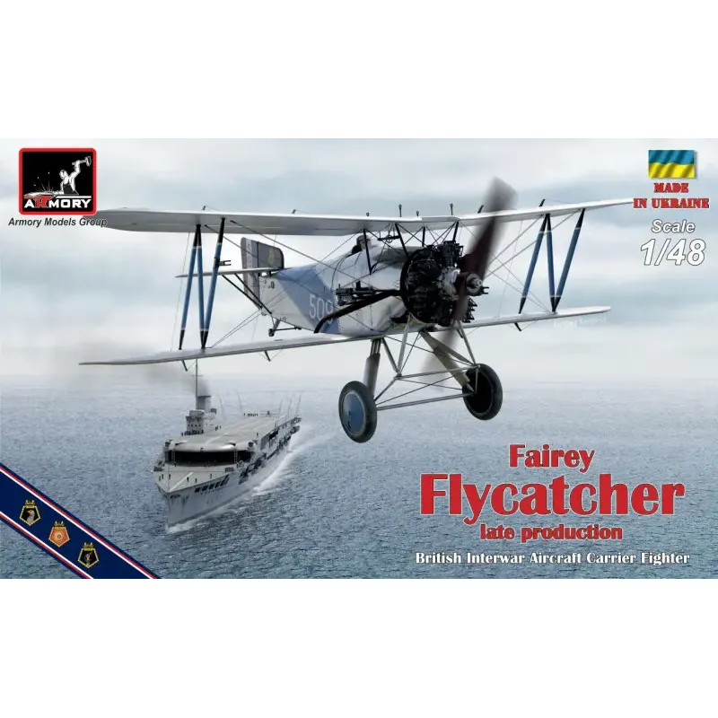 Сборная модель самолета Британский истребитель Fairey "Flycatcher" (FAA), поздняя версия, с двигателем Jaguar-IV 1:48