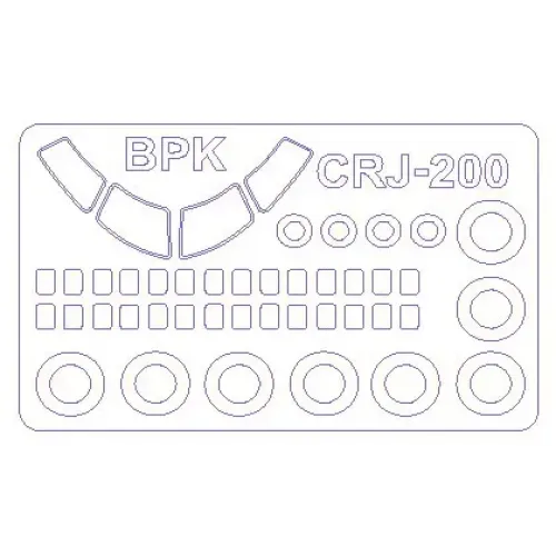 Декалі Маска для модели самолета CRJ-100/200 (BPK Models) 1:144