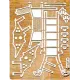 Фототравлення Cтремянка МиГ-29, стопорные колодки, стремянка техника, зеркала фонаря, антенна (DAN72502) Масштаб: 1:72