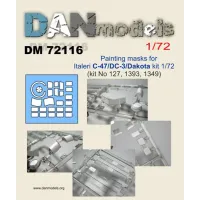 Маска для моделі літака C-47/DC-3/Dakota (Italeri) 1:72