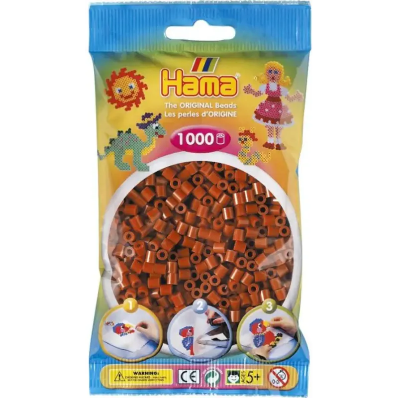 Термомозаїка HAMA Набір коричневих намістин Midi 5+, 1000шт