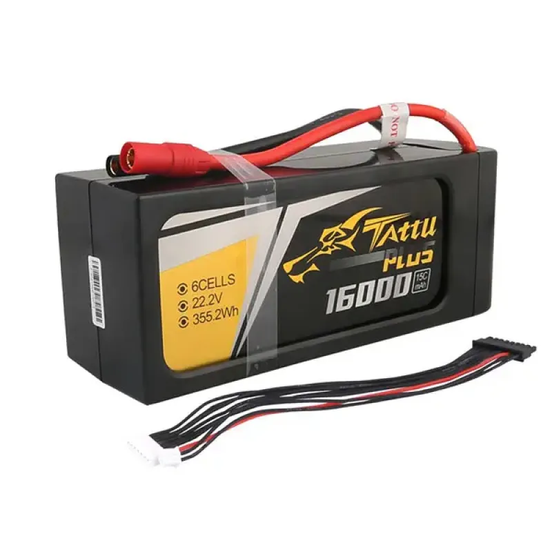 Аккумулятор Tattu LiPO 22,2В 16000мАч 6S 15C 202х88х69мм 2063г AS150+XT150 (TA-PLUS-15C-16000-6S1P)