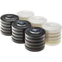 Набір перламутрових фішок Manopoulos 400 г 30 шт. Білі з чорним (PR1BLA)