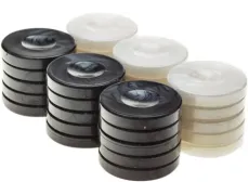 Набір перламутрових фішок Manopoulos 400 г 30 шт. Білі з чорним (PR1BLA)