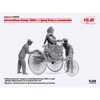 Автомобиль Бенца 1886 с фрау Бенц и сыновья