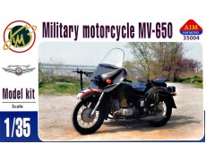 Советский армейский мотоцикл МВ-650 с коляской 1:35