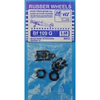 Резиновые колеса для самолета Bf 109 G, версия А 1:48