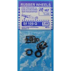 Резиновые колеса для самолета Bf 109 G, версия А 1:48