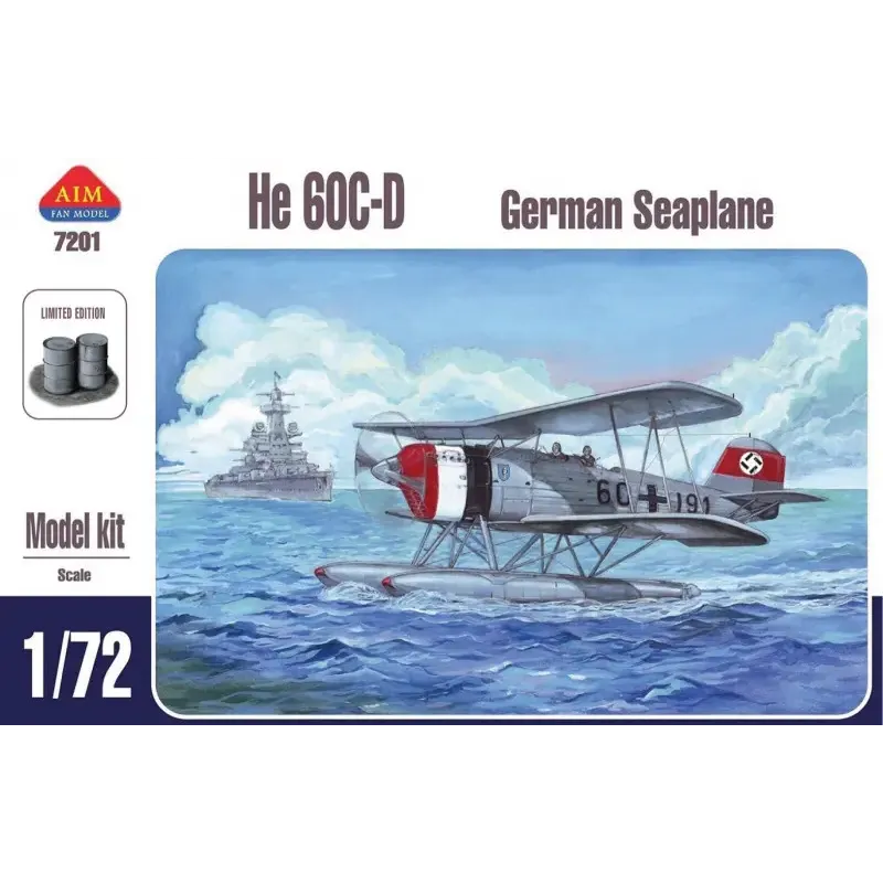 Сборная модель самолета Немецкий гидросамолет He-60 C-D 1:72 1:72
