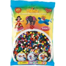 Термомозаїка HAMA Набір кольорових намистин MIDI 5+, 3000шт, 22 кольора