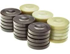 Набір перламутрових фішок Manopoulos 400 г 30 шт. Айворі з коричневим (PR1BRO)