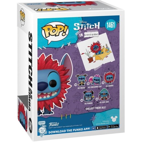 Фигурки Funko POP Стич в костюме Симбы - Funko POP Disney #1461: Stitch in Costume - Stitch as Simba