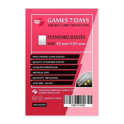 Протекторы Протекторы Games7Days (43 x 65 мм) Standard Mini Chimera (100 шт)