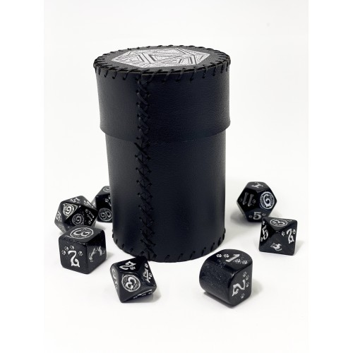 Стакан для кубиків D20 чорний Dice Cup