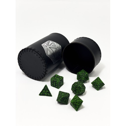 Стакан для кубиків D20 чорний Dice Cup