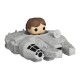 Фигурки Funko POP Хан Соло и Тысячелетний сокол - Bitty Pop! Rides: Han Solo and The Millennium Falcon