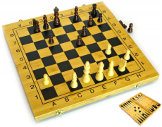 Нарди з шахами бамбукові (40х20х5 см)