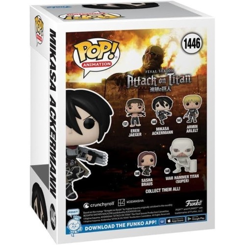 Фигурки Funko POP Микаса Акерман - Funko POP Animation Attack On Titans #1446: Mikasa Ackerman