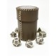 Стакан для кубиків D20 коричневий Dice Cup