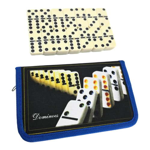 Настільна гра Доміно в чорно-синьому кейсі (19,5х12х2,5 см)