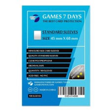 Протекторы Games7Days (45 x 68 мм) Standard Mini Euro (100 шт)