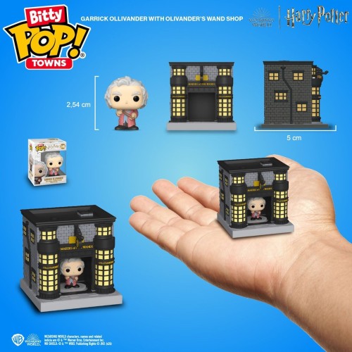 Фигурки Funko POP Оливандер и магазин волшебных палочек - Bitty Pop! Towns: Garrick Ollivander and Ollivander Wand Shop
