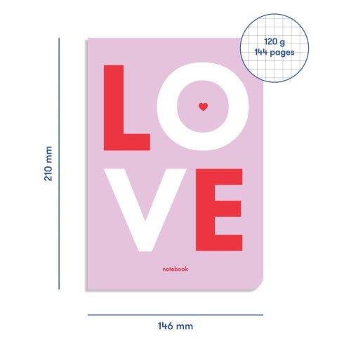 Игровые элементы Блокнот. Love Фиолетовый