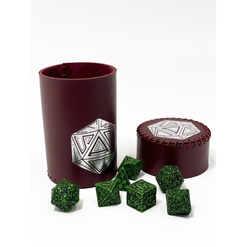 Стакан для кубиків D20 бургунді Dice Cup