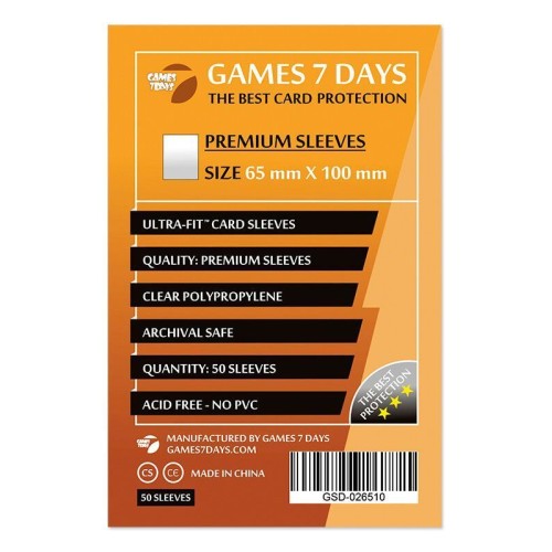 Протекторы Протекторы Games7Days (65 x 100 мм) Premium Magnum (50 шт)